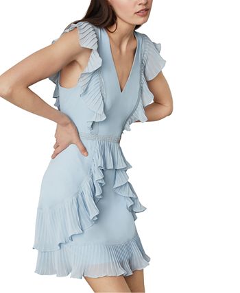 Bcbg ruffled mini dress on sale