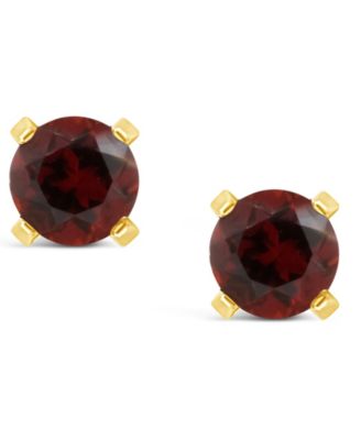 Gemstone Stud Earrings in 14K Yellow Gold