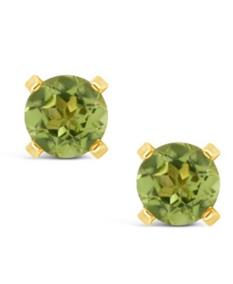 Gemstone Stud Earrings in 14K Yellow Gold
