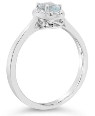 Diamond Accent and Garnet (1/2 ct. t.w.) Ring in Sterling Silver (Also Available in Other Gemstones)