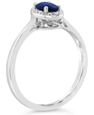 Sapphire (5/8 ct. t.w.) and Diamond Accent Ring in Sterling Silver (Also in Ruby)