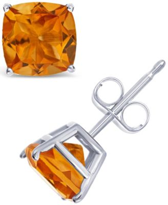 Macy's - Citrine (2-7/8 ct. t.w.) Stud Earrings in Sterling Silver