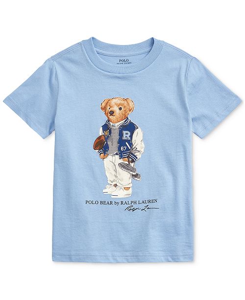 Polo Ralph Lauren Toddler Boys Football Bear Cotton T Shirt