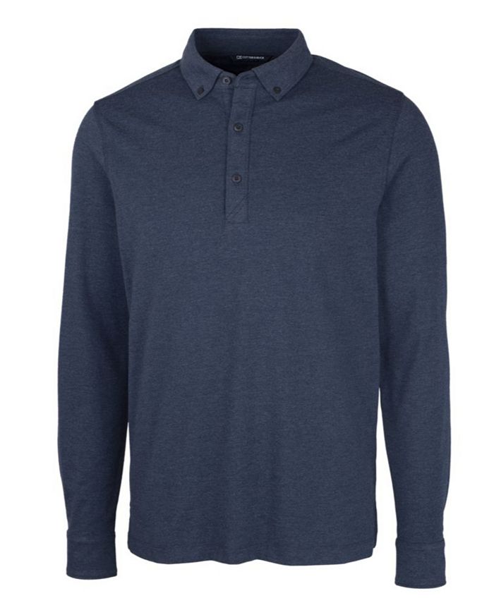 Cutter & Buck Men's Advantage Jersey Long Sleeve Polo Shirt - Macy's