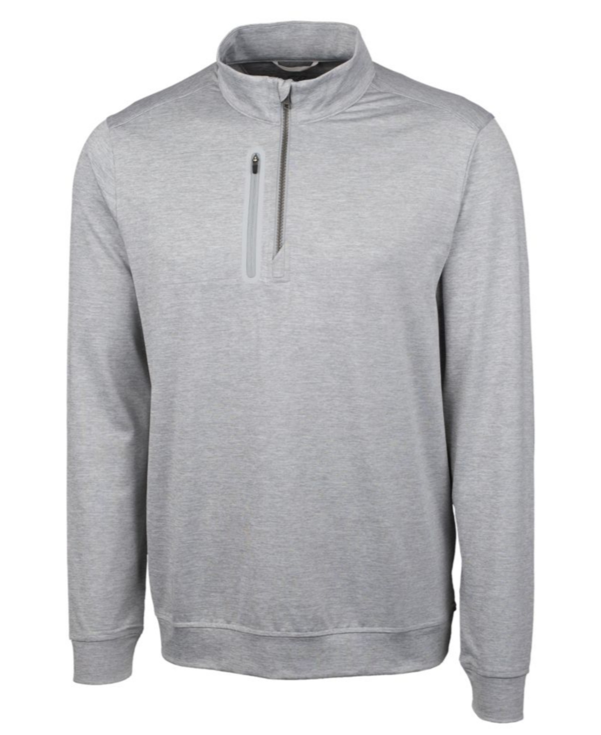 Big & Tall Stealth Heathered Quarter Zip Pullover Jacket - Polished