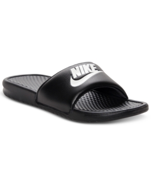 Nike Benassi Jdi Slippers In Black, White