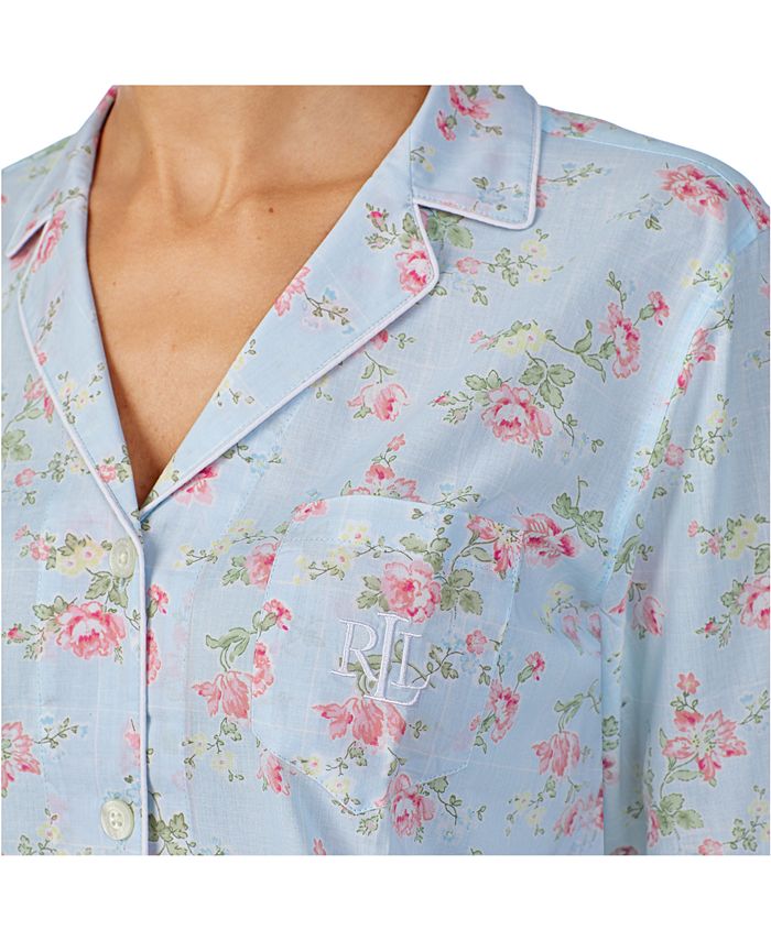 Lauren Ralph Lauren Floral-Print Capri Pajamas Set - Macy's