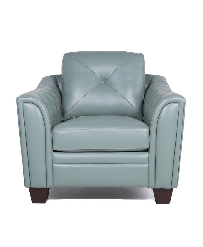 Nice Link Jaira Tufted Leather Club Chair Macy's