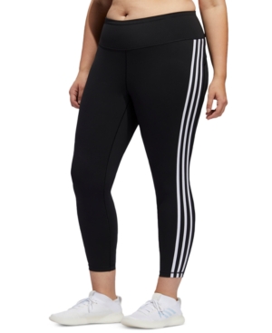 adidas Plus Size Believe This 3-Stripe High-Rise Leggings