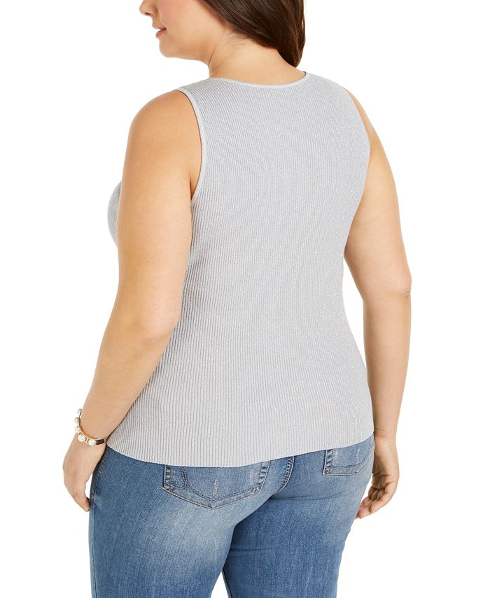 Plus Size Ribbed Tank Tops
 INC International Concepts INC Plus Size Ribbed Tank Top Created for
