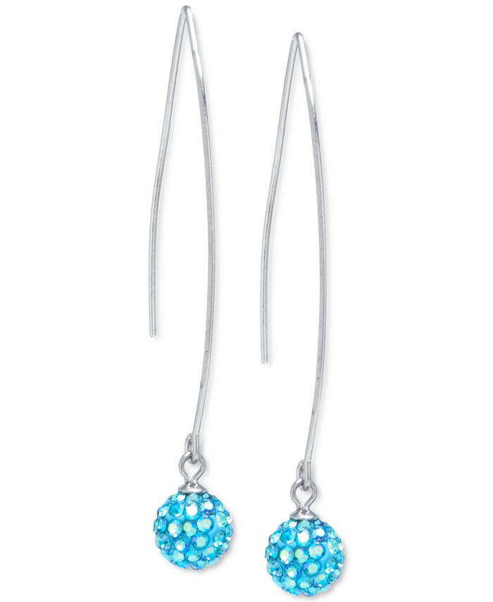 Giani Bernini - Crystal Cluster Threader Earrings in Sterling Silver
