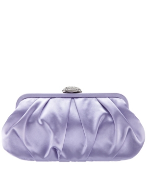 Shop Nina Women's Classic Satin Clutch In Lilac