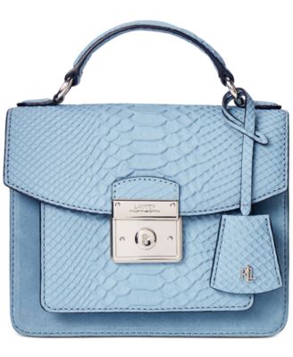 ralph lauren embossed leather bag