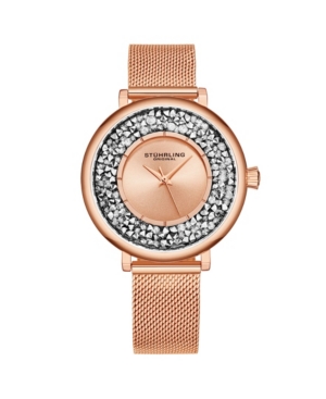 image of Stuhrling Women-s Rose Gold Stainless Steel Bracelet Watch 38mm