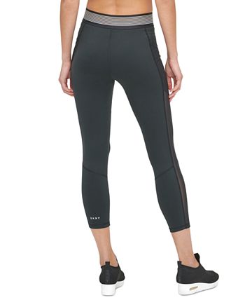 DKNY Sport Mesh-Trimmed High-Waist Leggings - Macy's