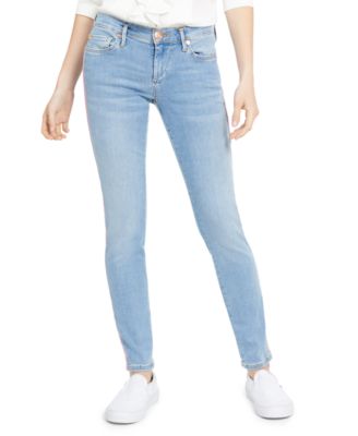 skinny side stripe jeans