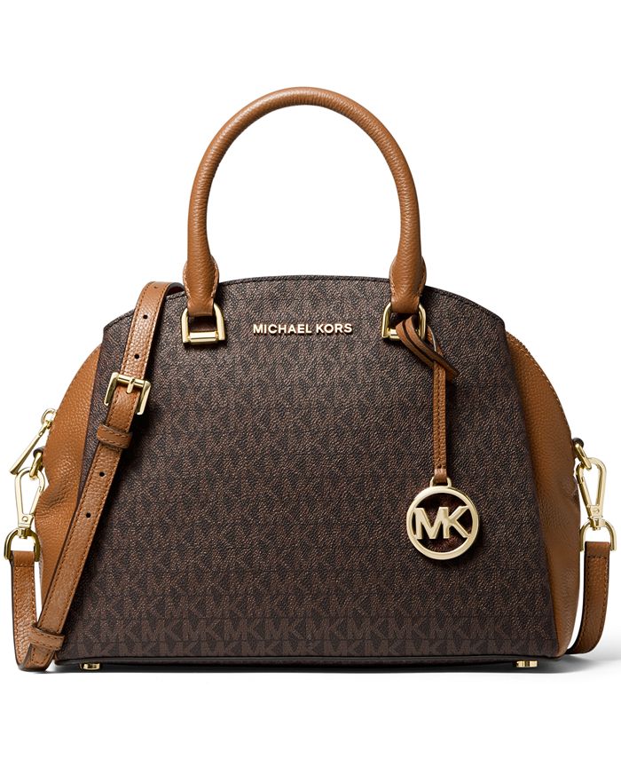 Michael Kors Maxine Signature Logo Dome Satchel & Reviews - Handbags ...