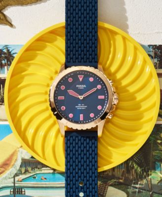fossil hybrid smartwatch blue