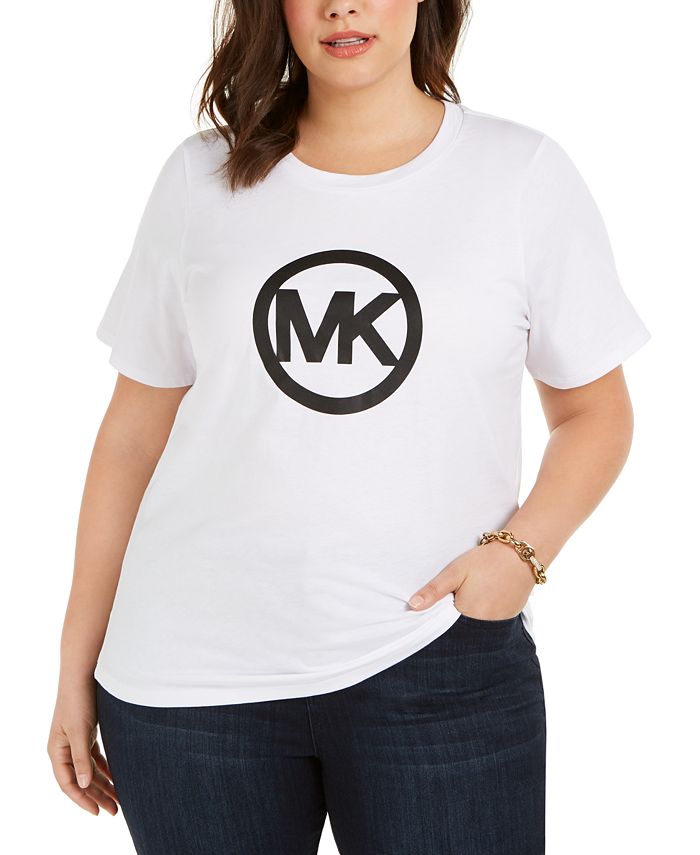 Michael Kors Plus Size Cotton Circle Logo T Shirt Macy s