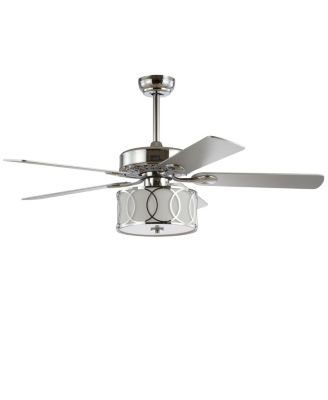 Circe 52" 3-Light Drum Shade Led Ceiling Fan with Remote