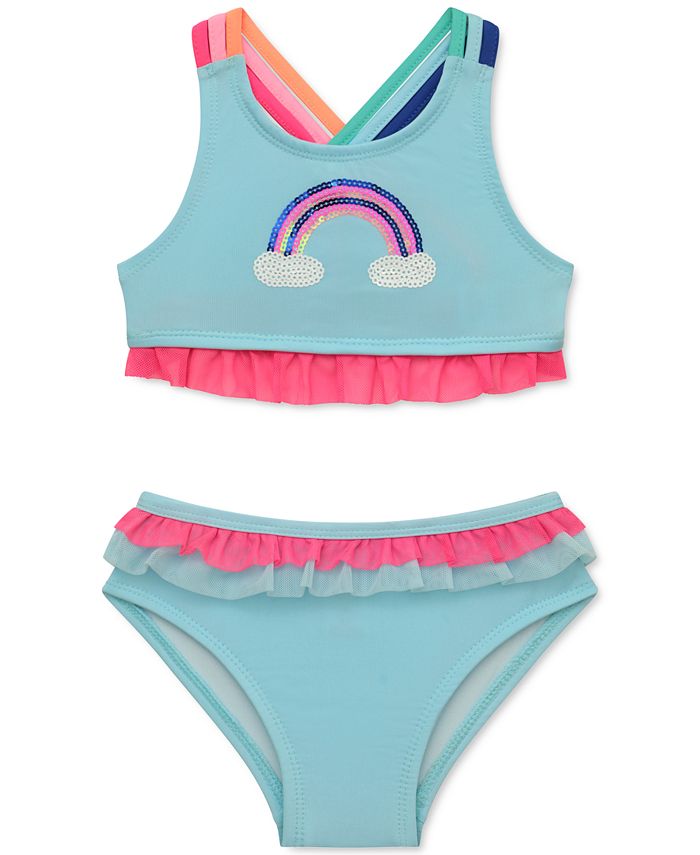 Penelope Mack Baby Girls Sequin Rainbow Two-Piece Swimsuit - Macy's