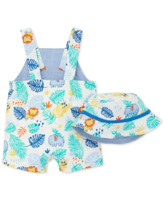 baby sunsuit and hat