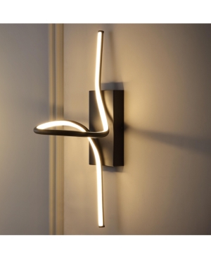 Jonathan Y Sketch 9" Minimalist Integrated Led Vanity Light Sconce In Black