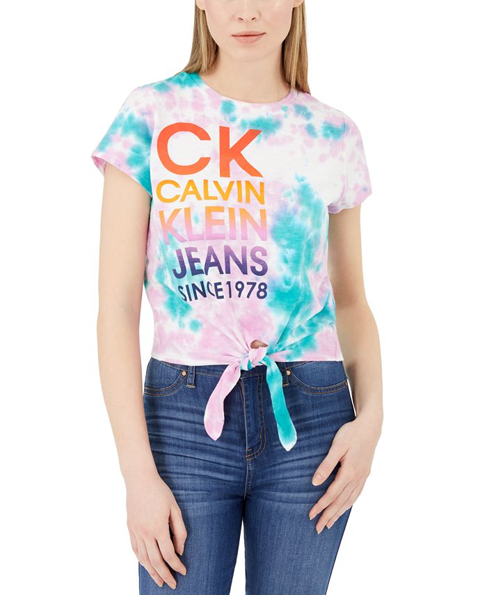 T-Shirt Stacked Tie-Dye - Calvin Jeans Logo Klein Macy\'s