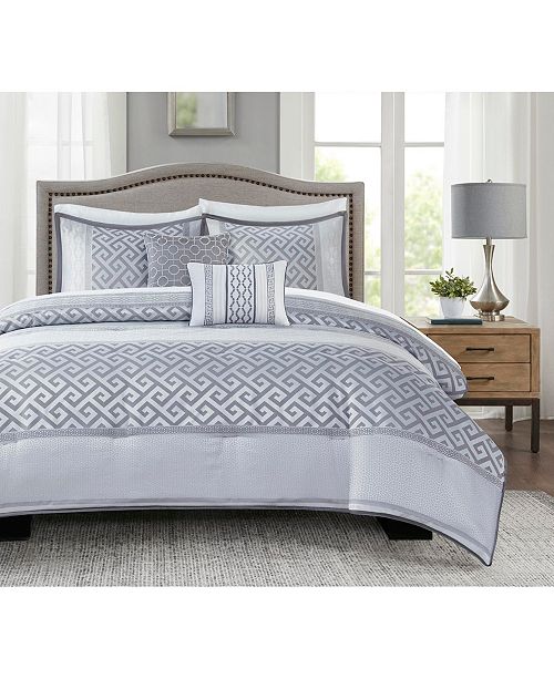 Addison Park Bennett Grey Queen 9 Pc Comforter Set Reviews