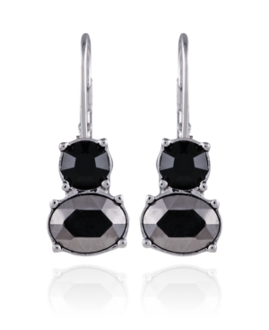 image of T Tahari Mixed Gems Lever Back Earring