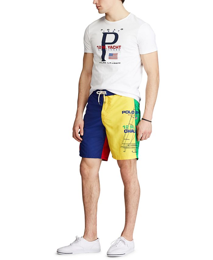 Polo Ralph Lauren Men's Kailua Classic Fit Swim Trunks Yellow Size Large