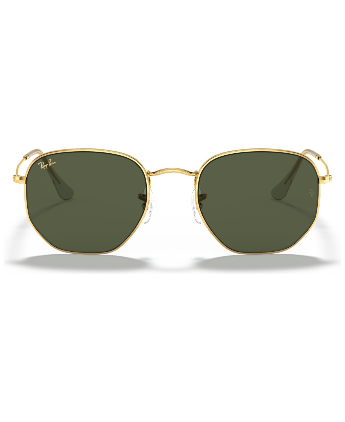 Ray Ban Hexagonal Legend Gold Green Classic G-15 Unisex Sunglasses Rb3548 919631 51 In Gold Legend,green