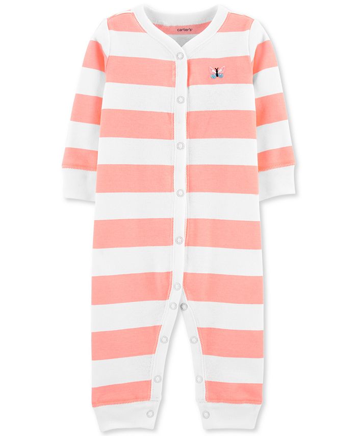 Carter S Baby Girls 1 Pc Striped Butterfly Cotton Sleep Play Reviews All Baby Kids Macy S