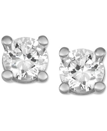 Forever Grown Diamonds - Lab Created Diamond Stud Earrings (1/2 ct. t.w.) in Sterling Silver