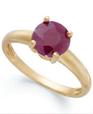 Victoria Townsend 18k Gold over Sterling Silver Ring, Ruby July Birthstone Ring (1-5/8 ct. t.w ...