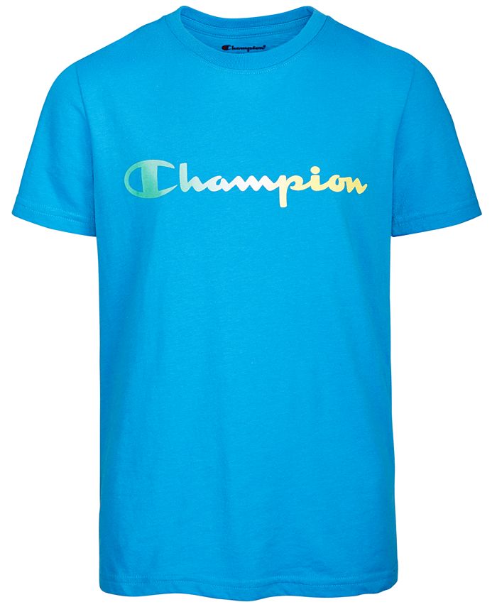 Champion Big Boys Ombré Script Logo T-Shirt - Macy's