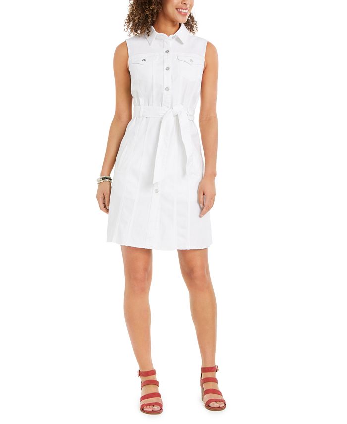 Style Co Belted Sleeveless Shirtdress Created for Macy s Macy s