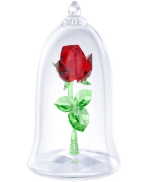 Swarovski Enchanted Rose Figurine In Red