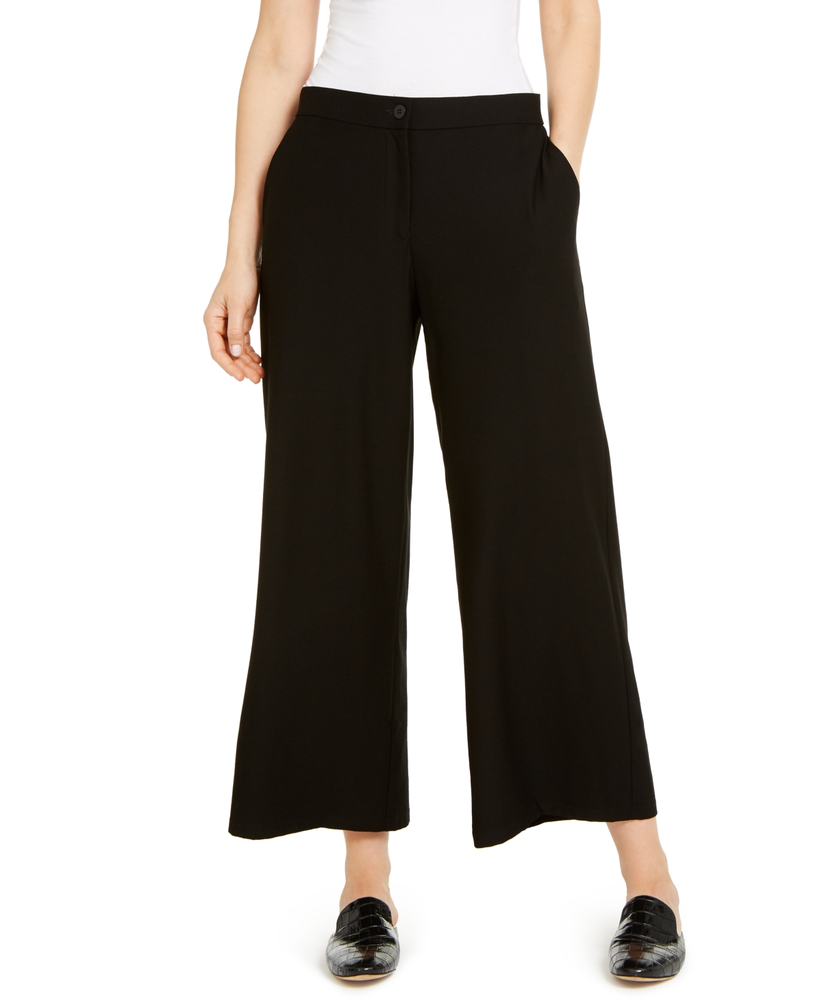 Eileen Fisher Wide Leg Ankle Pants Regular Petite Sizes Macy s