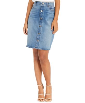 Jen7 by 7 For All Mankind - Button-Front Denim Pencil Skirt