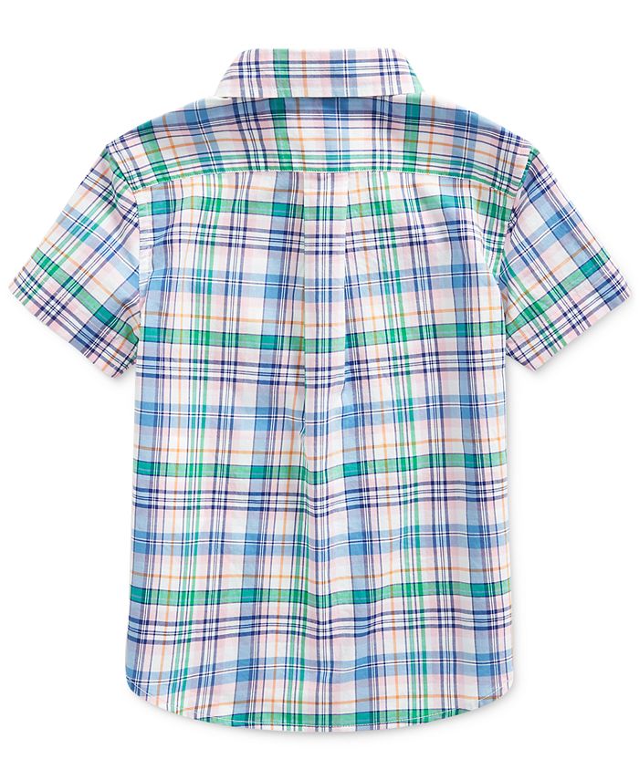 Polo Ralph Lauren Little Boys Plaid Cotton Poplin Shirt & Reviews ...