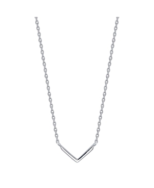 image of Unwritten Fine Silver Plated V Bar Necklace