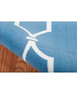 Backyard BAC087 Navy 7'9" x 10'10" Outdoor Area Rug