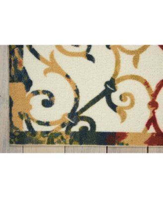 Backyard BAC093 Multi 7'9" x 10'10" Outdoor Area Rug