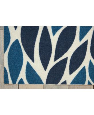 Backyard BAC094 Blue 4'4" x 6'3" Outdoor Area Rug