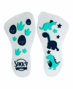 Sticky Feet Toddler Boys and Girls Dino Feet Iron-on Grip- Pack of 3