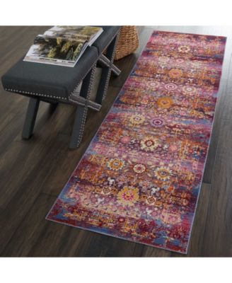 Era Tabriz ERA03 Red, Multi 2'4" x 8' Runner Rug