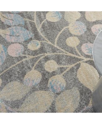 Peace PEA03 Gray 5'3" x 7'3" Area Rug