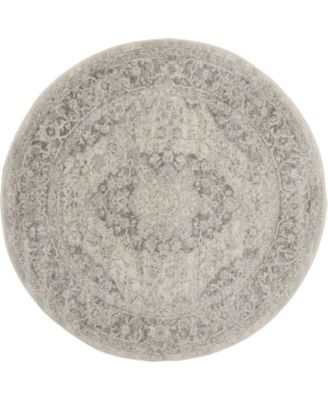 Tranquil TRA05 Ivory 5'3" Round Area Rug
