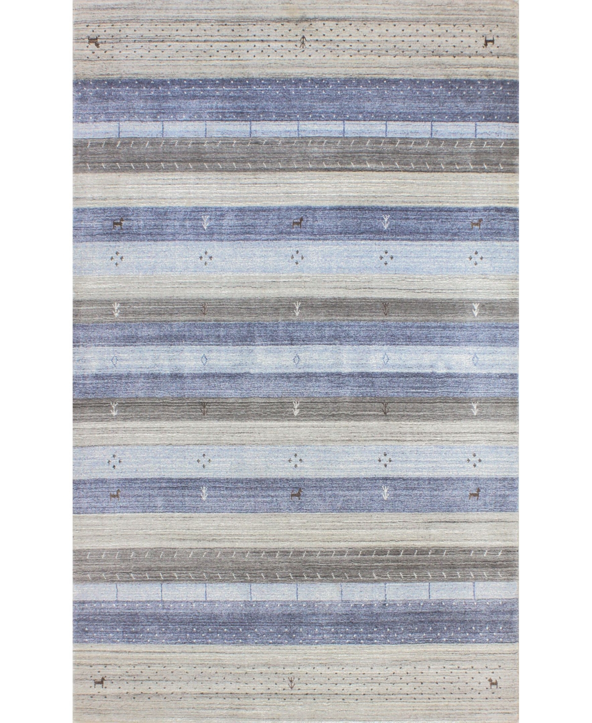 Bb Rugs Land I167 8'6in x 11'6in Area Rug - Light Blue
